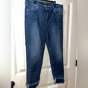 Liverpool Women's “the skinny crop” Double Rough Hem Jeans